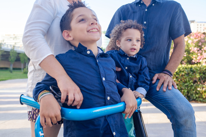 Bambino con paralisi cerebrale, famiglia