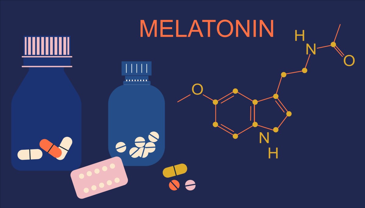 Melatonina - formula chimica, schema